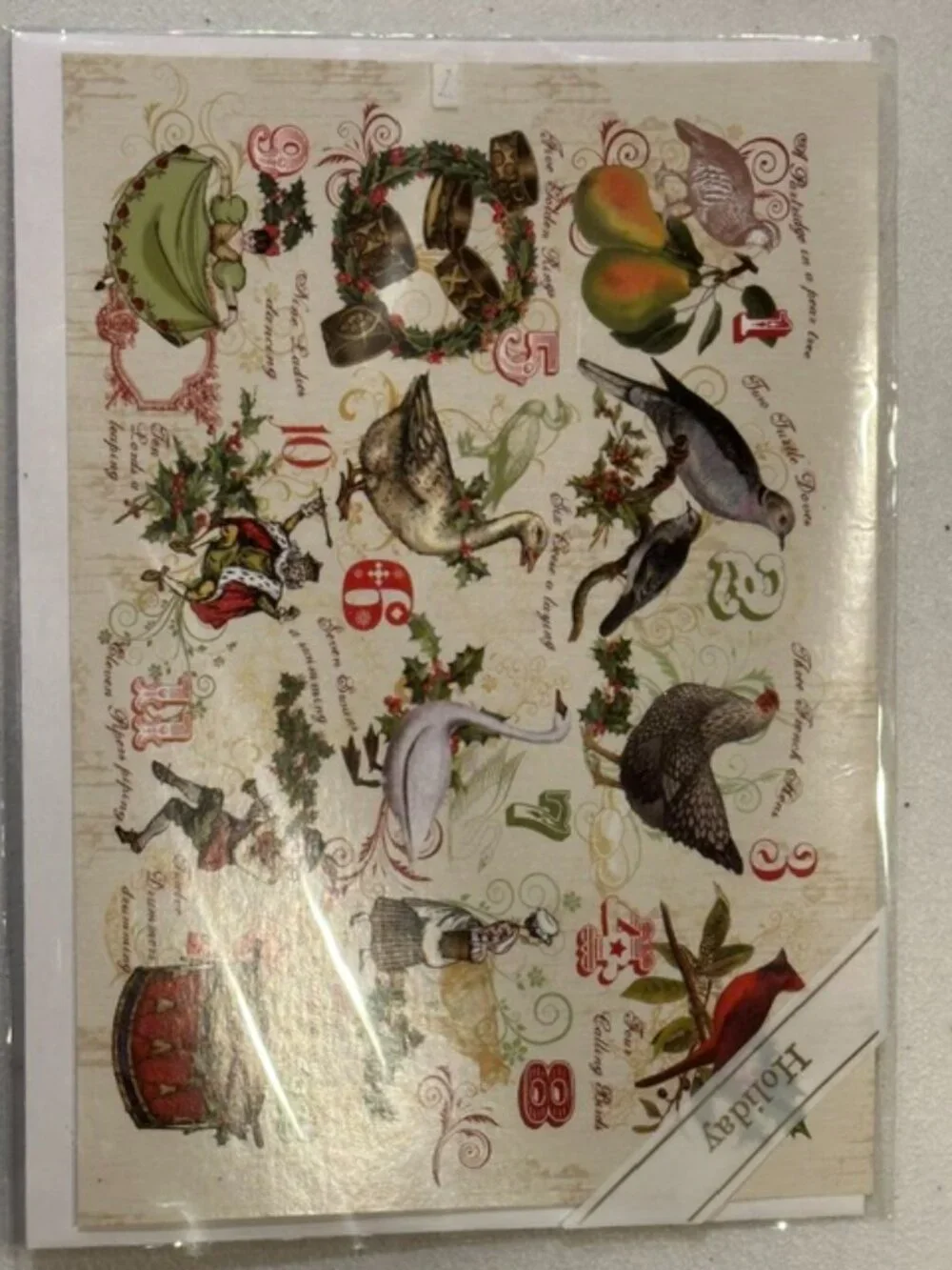 NEW Trader Joe's Studio Voltaire Gourmet Greeting Card-12 Days of Christmas